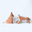 Handcrafted Open Ended Wooden Toy Animal - Sitting Lynx, Running Lynx