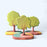 Handcrafted Open Ended Wooden Toy Tree and Landscaping - Pear Tree, Peach Tree, Pomegranate Tree