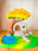Enchanted Woodland Tree House – Handcrafted Wooden Fairy House with Pond & Stepping Stone Path