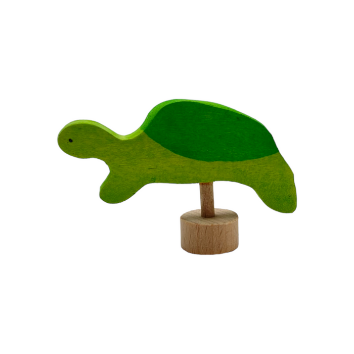 Handcrafted Open Ended Wooden Birthday Ring Ornament - Turtle