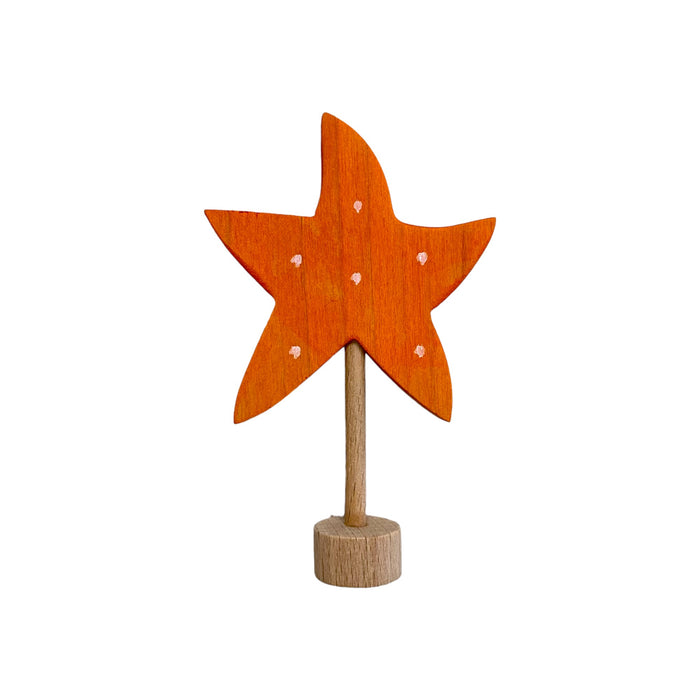 Handcrafted Open Ended Wooden Birthday Ring Ornament - Starfish