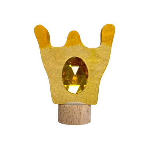 Handcrafted Open Ended Wooden Birthday Ring Ornament - Crown