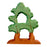 Handcrafted Open Ended Wooden Toy Tree and Landscaping - Large and Small Bird Tree