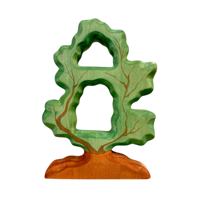 Handcrafted Open Ended Wooden Toy Tree and Landscaping - Large and Small Bird Tree