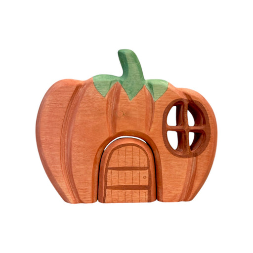 Handcrafted Open Ended Wooden Pumpkin House