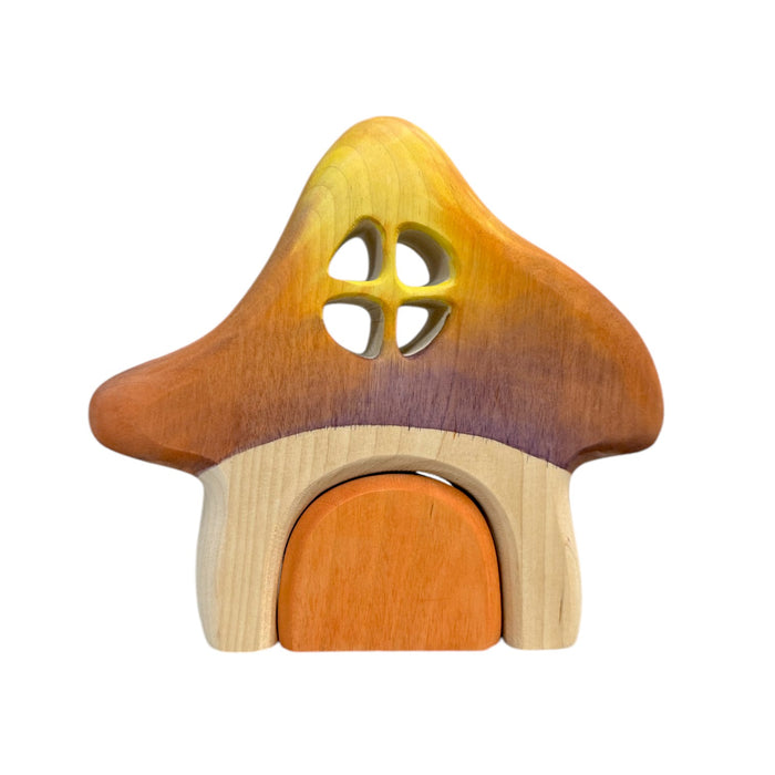 Handcrafted Open Ended Wooden Mushroom House