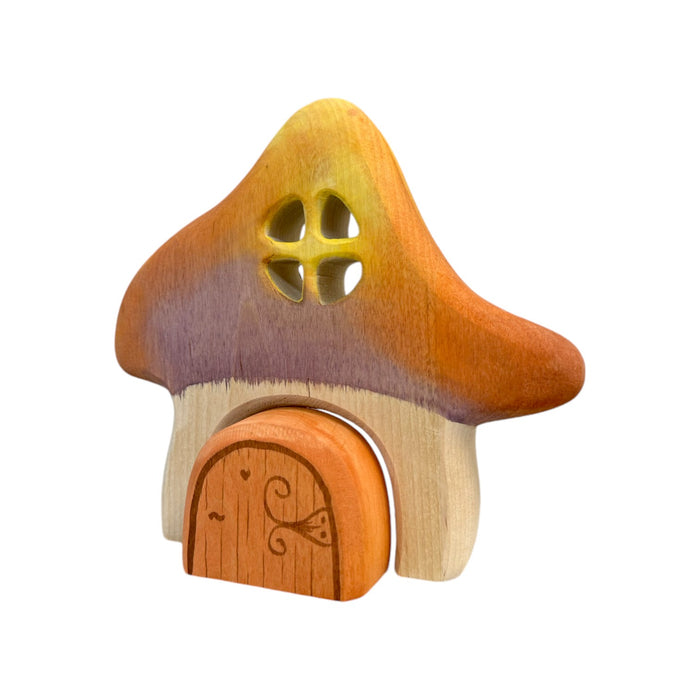 Handcrafted Open Ended Wooden Mushroom House