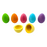 6-Piece STAINED Magnetic Wooden Eggs – Pastel/Macaron Colors