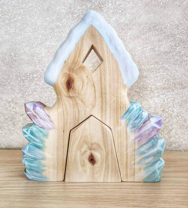 Handcrafted Wooden Ice Crystal House