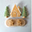 Wooden Gingerbread House Play Set – Winter Wooden Village with Trees & Gingerbread Figures