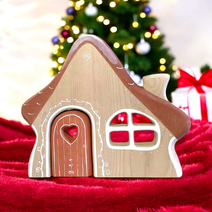 Handcrafted Open Ended Wooden Gingerbread House