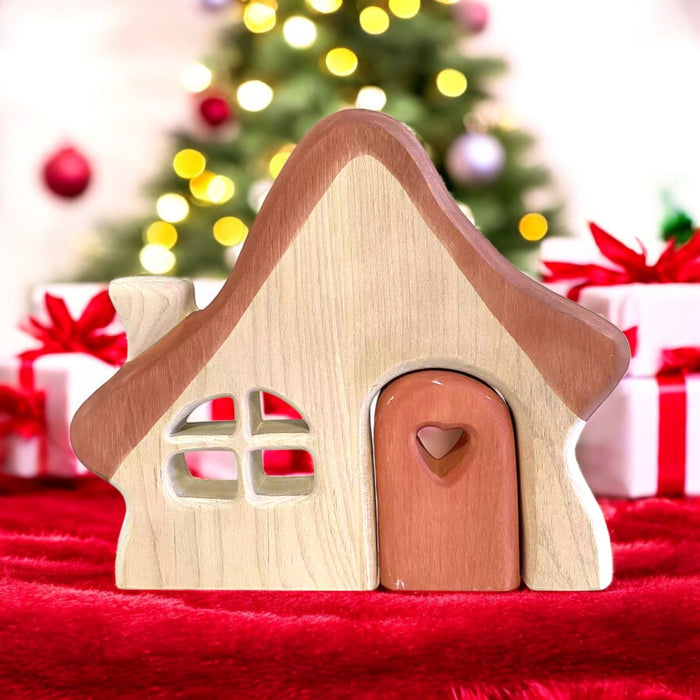 Handcrafted Open Ended Wooden Gingerbread House