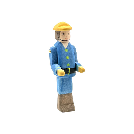 Handcrafted Open Ended Wooden Toy Figure Family - Fireman