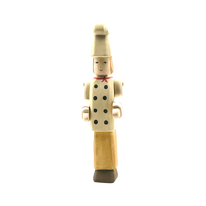Handcrafted Open Ended Wooden Toy Figure Family - Chef