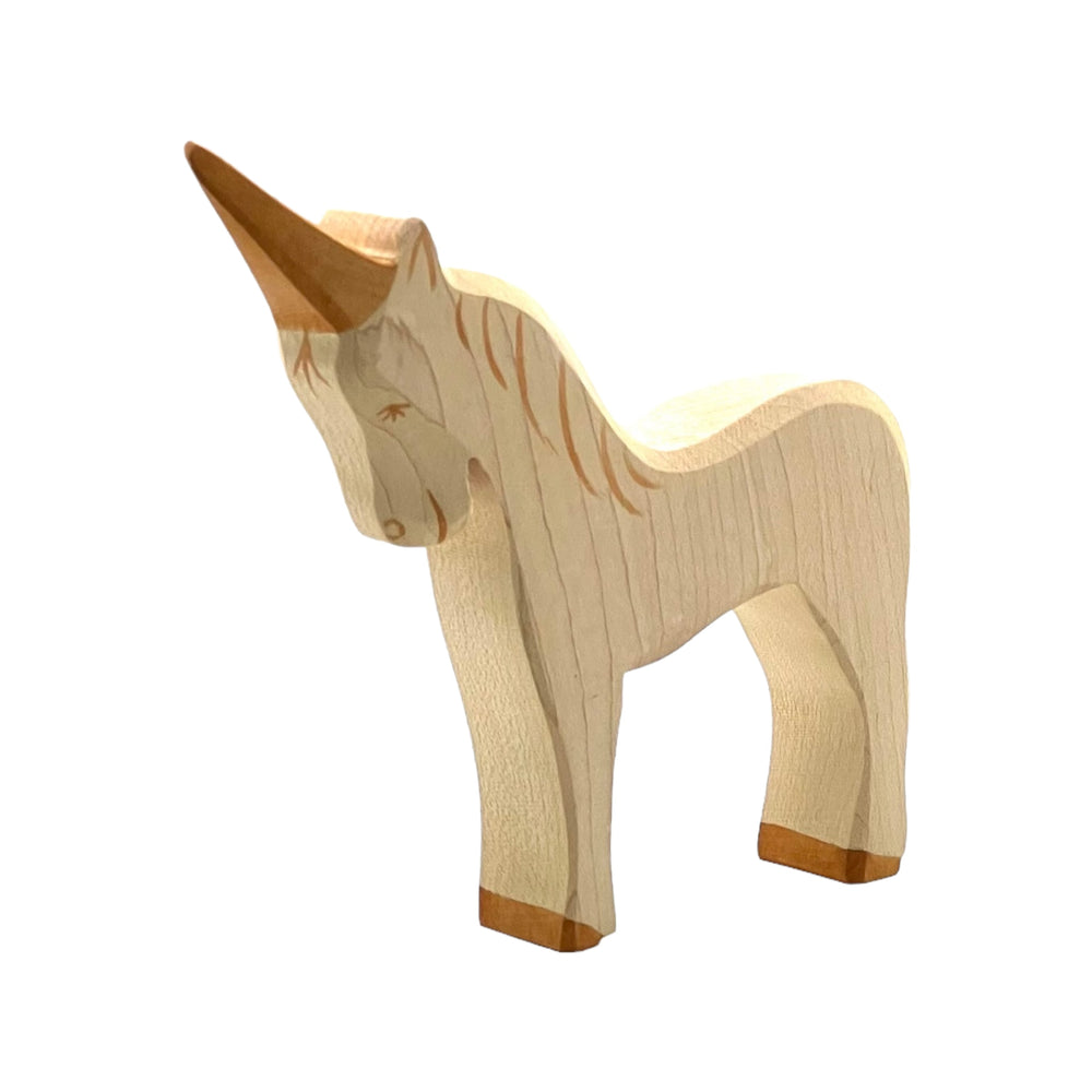 Handcrafted Open Ended Wooden Toy Figure Fairy Tale - Unicorn