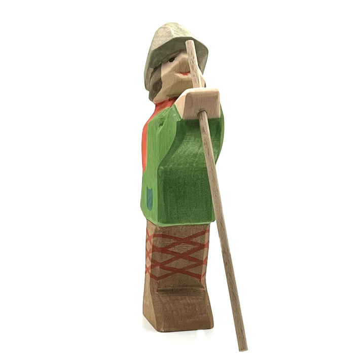 Handcrafted Open Ended Wooden Toy Figure Family - Shepherd Standing
