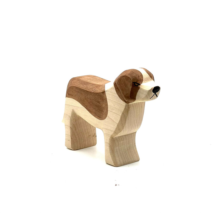 Handcrafted Open Ended Wooden Toy Farm Animal - St. Bernard Dog
