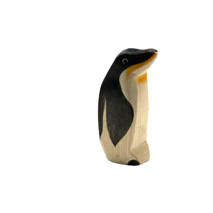 Handcrafted Open Ended Wooden Toy Animal - Penguin Beak High