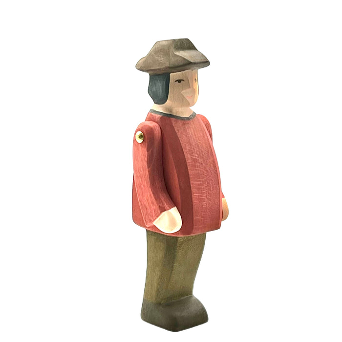 Handcrafted Open Ended Wooden Toy Figure Family - Farmer