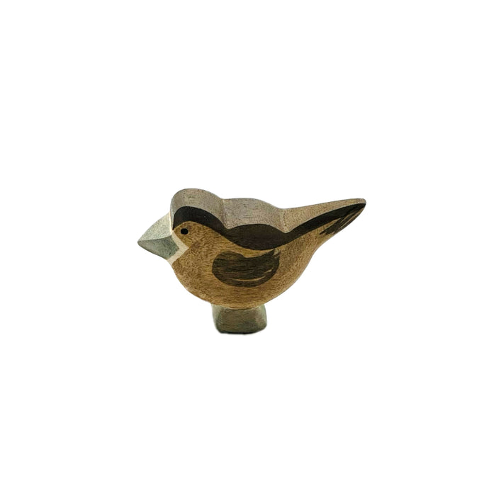 Handcrafted Open Ended Wooden Toy Bird - Sparrow