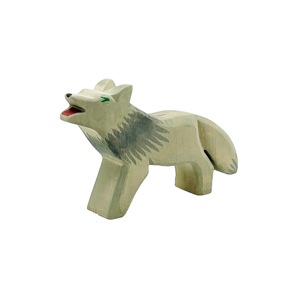 Handcrafted Open Ended Wooden Toy Animal - Wolf