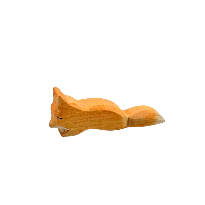 Handcrafted Open Ended Wooden Toy Animal - Fox small running