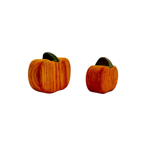 Handcrafted Open Ended Wooden Toy Tree and Landscaping - Pumpkins Set 2 Pieces