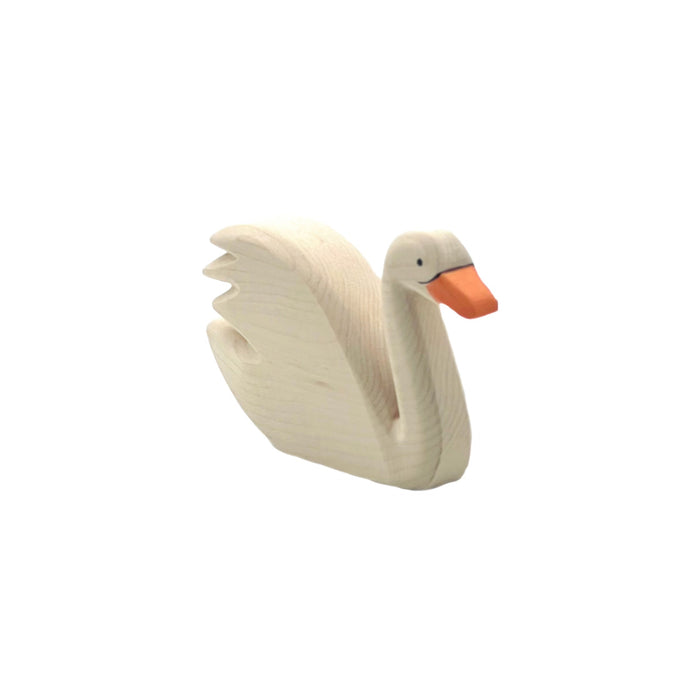 Handcrafted Open Ended Wooden Toy Animal - Swan high