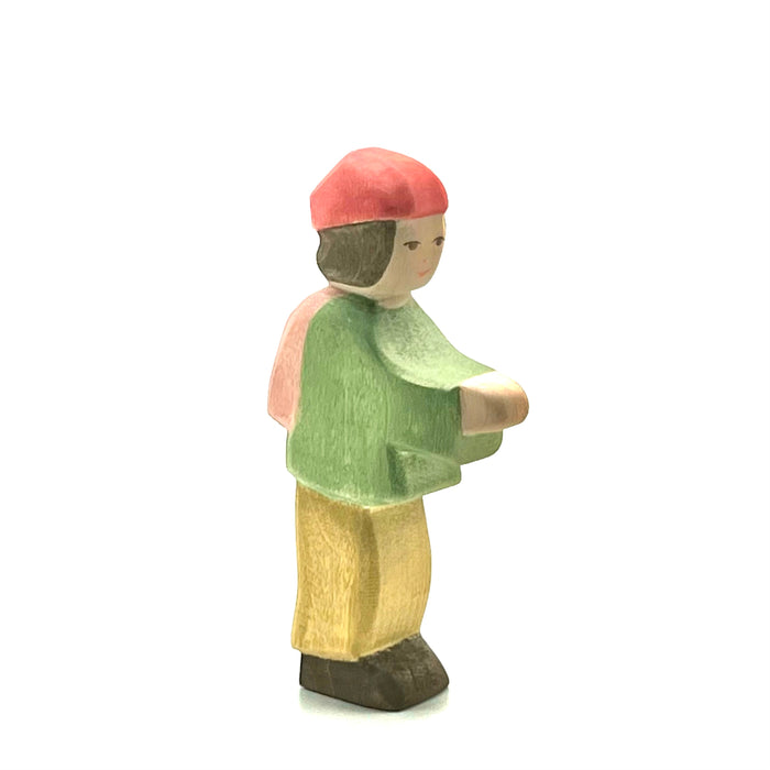 Handcrafted Open Ended Wooden Toy Figure Family - Shepherd Boy