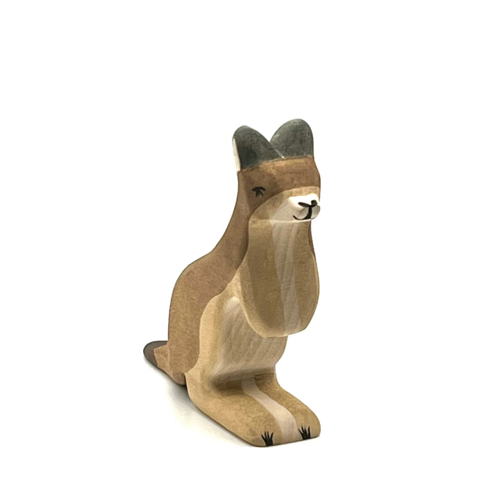 Handcrafted Open Ended Wooden Toy Animal - Kangaroo Father