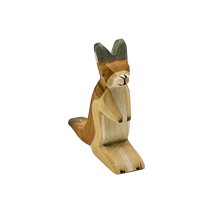 Handcrafted Open Ended Wooden Toy Animal - Kangaroo Small