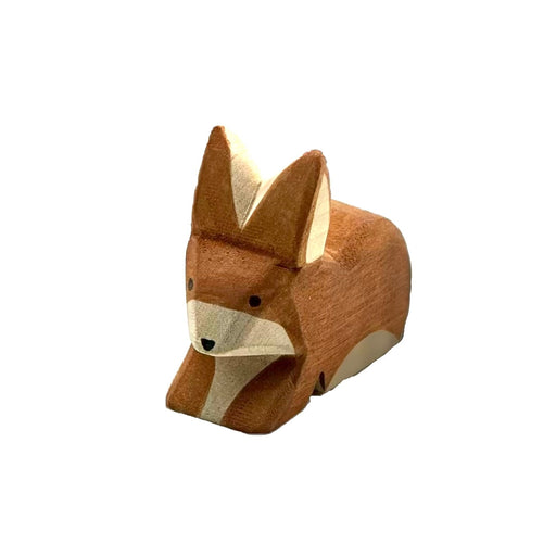 Handcrafted Open Ended Wooden Toy Animal - Rabbit brown sitting II