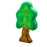 Handcrafted Open Ended Wooden Toy Tree and Landscaping - Oak Medium