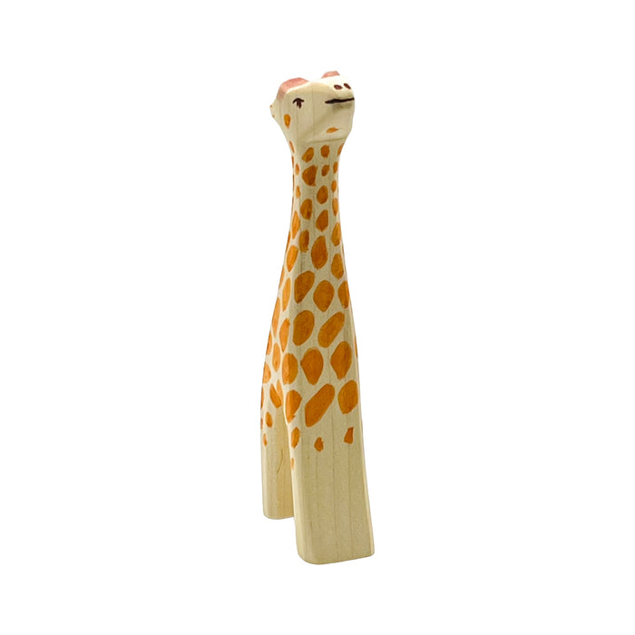 Handcrafted Open Ended Wooden Toy Animal - Giraffe Small Head High