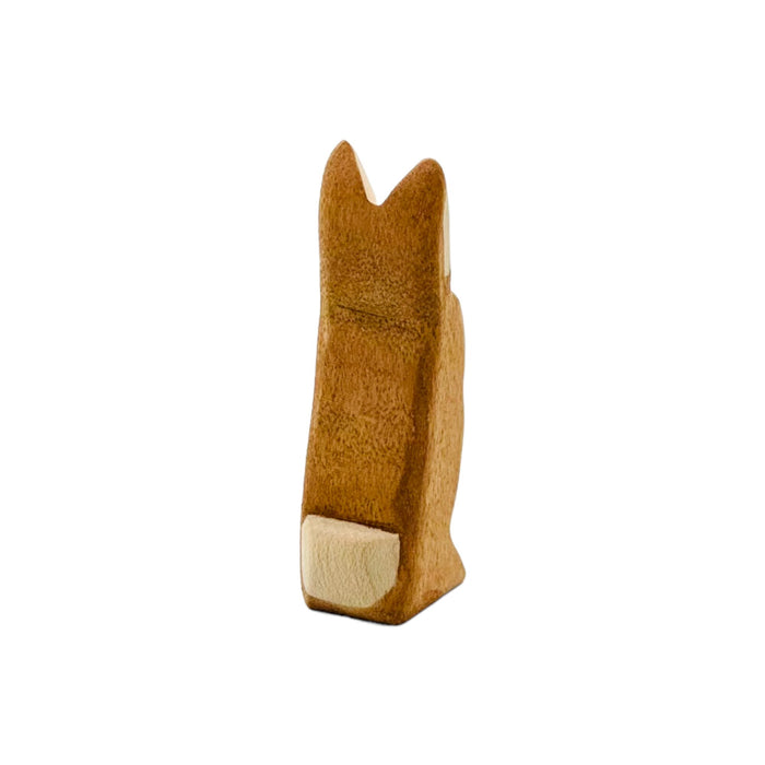 Handcrafted Open Ended Wooden Toy Animal - Rabbit ears up