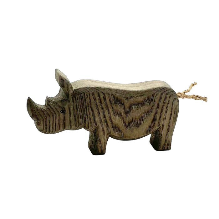 Handcrafted Open Ended Wooden Toy Animal - Rhino