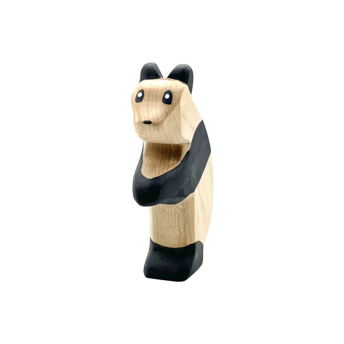 Handcrafted Open Ended Wooden Toy Animal - Panda Standing