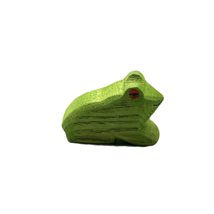 Handcrafted Open Ended Wooden Toy Animal - Frog Sitting