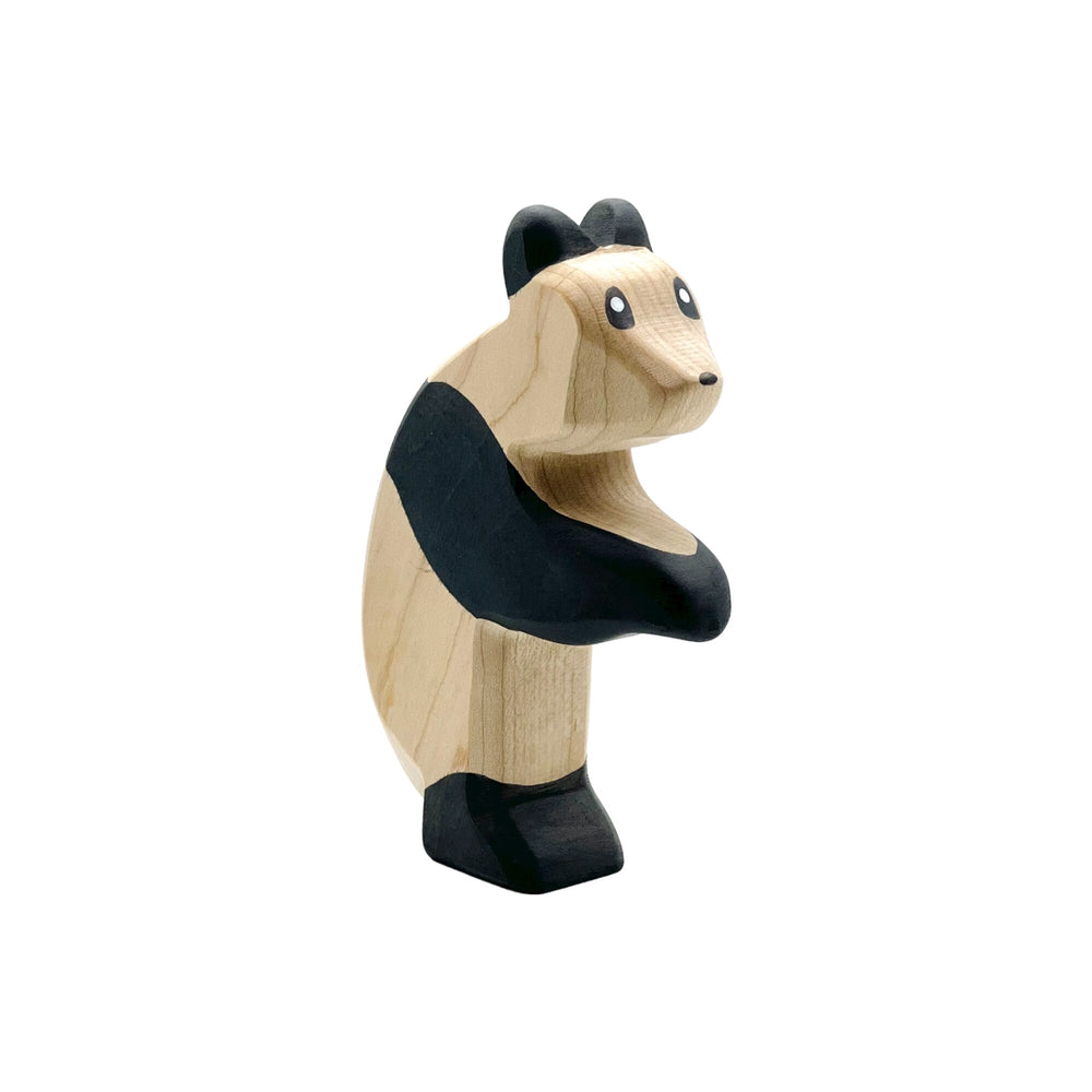 Handcrafted Open Ended Wooden Toy Animal - Panda Standing
