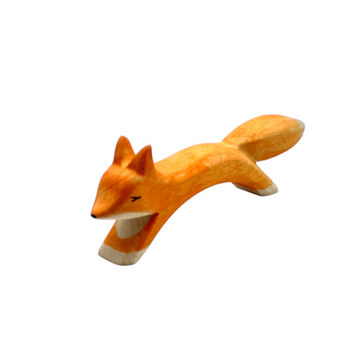 Handcrafted Open Ended Wooden Toy Animal - Fox running