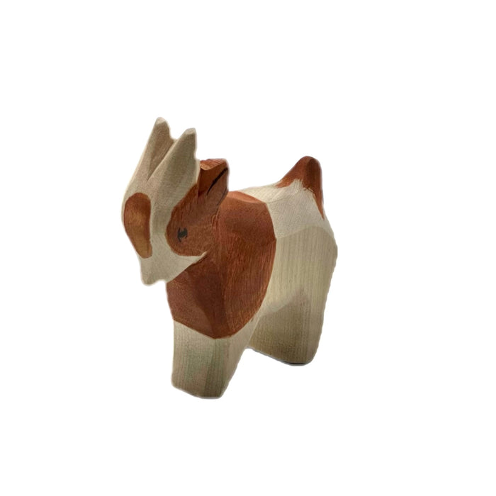 Handcrafted Open Ended Wooden Toy Farm Animal - Goat small standing
