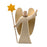 Handcrafted Open Ended Wooden Toy Figure Family - Angel with Star 2 Pieces (Large)