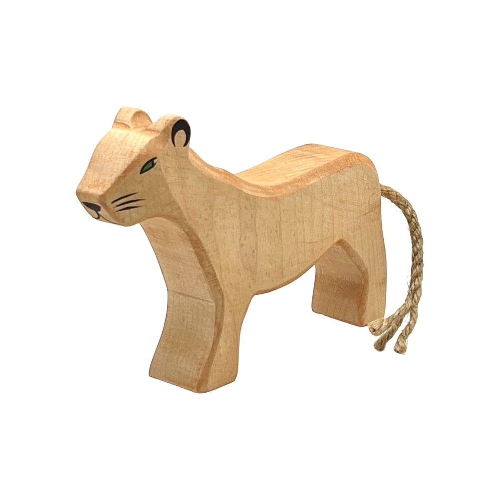 Handcrafted Open Ended Wooden Toy Animal - Lion Female