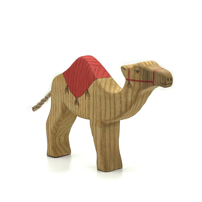 Handcrafted Open Ended Wooden Toy Animal - Camel with Saddle