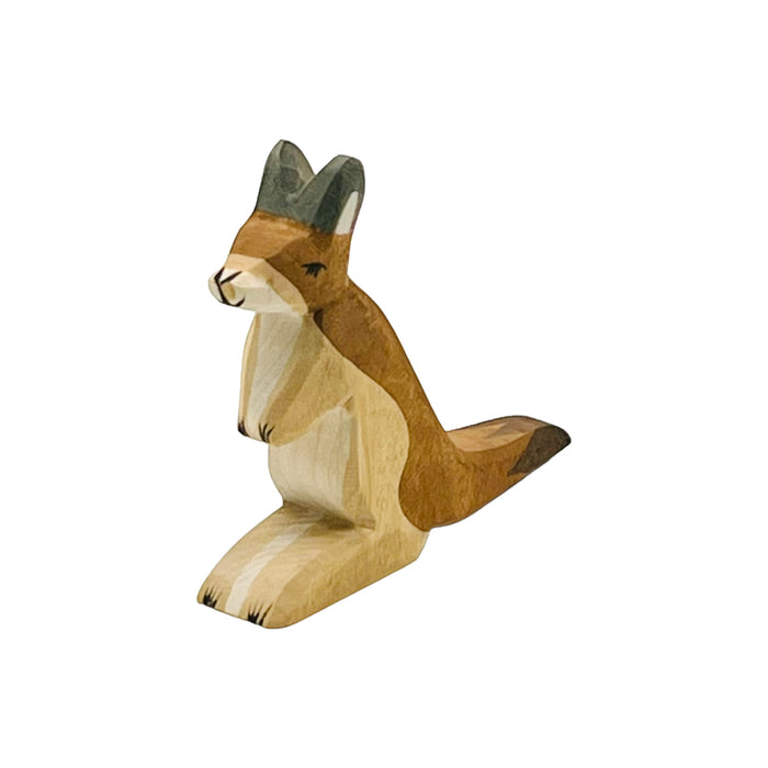 Handcrafted Open Ended Wooden Toy Animal - Kangaroo Small