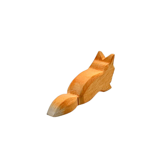 Handcrafted Open Ended Wooden Toy Animal - Fox small creeping