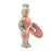 Handcrafted Open Ended Wooden Toy Figure Fairy Tale - Knight standing red with sword