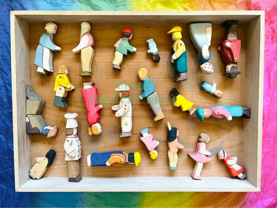 Handcrafted Open Ended Wooden Toy Figure Family - Grandfather