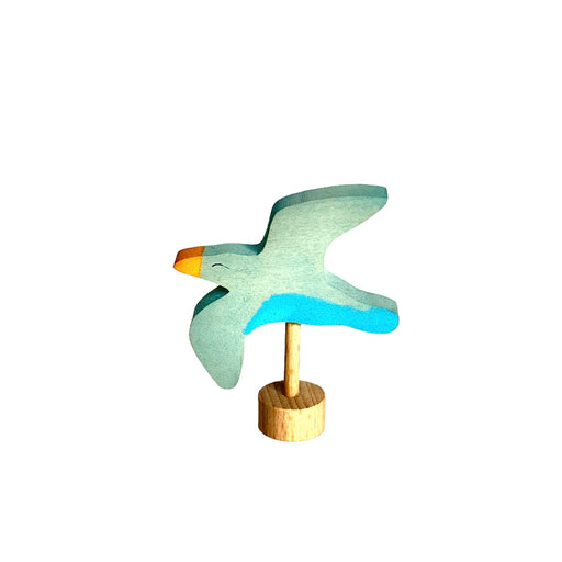 Handcrafted Open Ended Wooden Birthday Ring Ornament - Seagull
