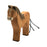Handcrafted Open Ended Wooden Toy Farm Animal - Horse brown